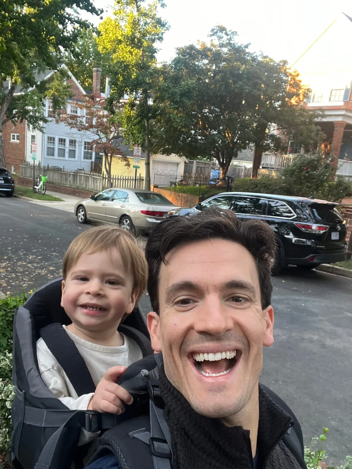 George with backpack